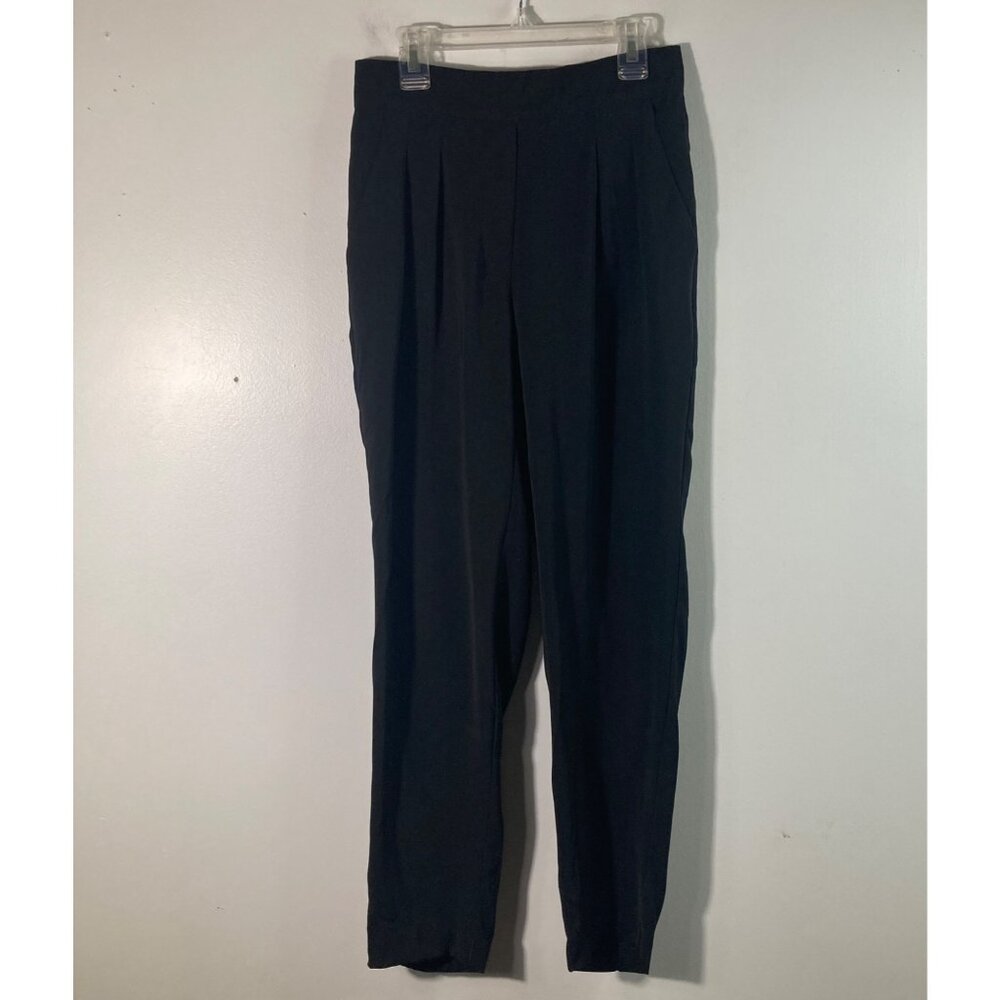 Womens Noel‎ Asmar Tapered Leg Dress Pants Black Pockets 26" Polyester NWT
